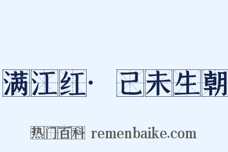 满江红·己未生朝是什么意思的图片